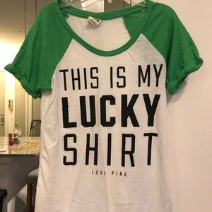 VS Pink “This is my lucky shirt”